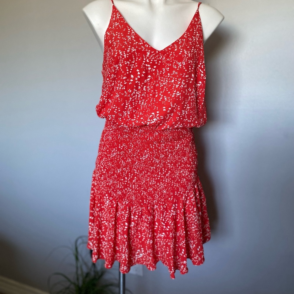 She + Sky Red and White Mini Dress